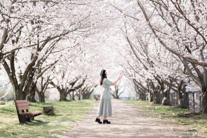Enjoy spring to the fullest! Keeping up with Osaka’s spring fashion: cherry blossom viewing items, popular gourmet food, and in-fashion outfits!